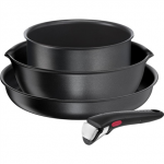 TEFAL Potid ja pannid, 4 tk | Ingenio Daily Chef | Praadimiseks | Lbimt 18/22/26 cm | Sobib induktsioonpliidile | Eemaldatav kepide