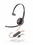Poly Blackwire C3210 USB Type-A Corded headset, monaural