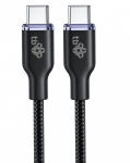 TB USB-C USB-C 60W Glamour kaabel 1,5 meetrit must