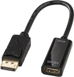 Lindy DisplayPort HDMI must kollane