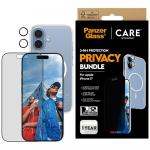 PanzerGlass CARE kaitsekomplekt Flagship Privacy 3in1: mbris + tumenev klaas + objektiiv iPhone 17 jaoks