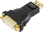 Deltaco DP-DVI kaabli liitik DisplayPort DVI-D Must