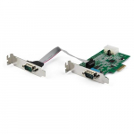 StarTech.com 2-port PCI Express RS232 sarvikort- PCIe RS232 sarvikontrollikort- PCIe sarvikort DB9- 16950 UART- Madal profiil ekspansioonikort- Windows AND Linux