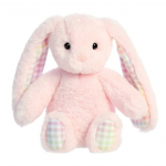 AURORA PLUSH _7444303 AURORA Rainbow Gingham Bunnies Plush pink rabbit, 18 cm