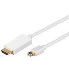 Goobay 1 m Mini DisplayPort / HDMI kaabel valge