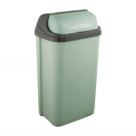 Waste bucket with rotating lid 50L Rasmus 39x29,5x67,5cm green
