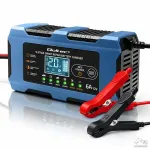 Qoltec Smart Battery Charger 12V 6A | Rectifier with repair function | MCU | Auto OFF | 9-stage charging | AGM, GEL, LiFePO4