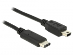 Delock USB kabel C - Mini-B St/St 1.00m must
