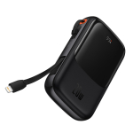 Baseus Powerbank 10000mAh 20W Qpow Pro Overseas Edition + USB C 3A kaabel - Must - OUTLET