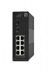 LevelOne Hilbert 10-portne tstuslik Gigabit PoE nutikas Lite-lliti, 2 x SFP, 8 PoE vljundit, 802.3at/af PoE