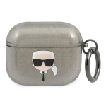 Karl Lagerfeld KLA3UKHGK AirPods 3 kate tarny/must Glitter Karl`s Head