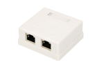 Extralink | Seinale paigaldatav pistikupesa | 2x RJ45 KAT5E STP