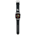 Karl Lagerfeld Pasek KLAWLSLKNK Apple Watch 42/44/45/49mm tarny/must rihm 3D kummist Karl Head