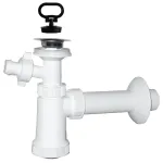 PLASTBRNO Annu sink siphon EU1N342 1 1/4x40mm, with drain and washing machine connectionEstonian: Annu sinki sifon EU1N342 1 1/4x40mm, with veelkega ja pesem
