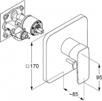 KLUDI Bath Mixer With Shower Pure AND amp;Style 406500575