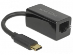Delock Adapter SuperSpeed USB-C St Gigabit LAN komp. schw.
