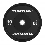 Weight plate TUNTURI Platinum Bumper Plate, black, 50mm, 10 kg