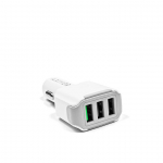 Axiver Triple Premium Autoadapter 3 x USB / 2,5A / Qualcomm Quick Charge 3.0 / Valge