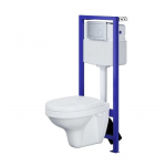 CERSANIT TOILET BOWL+FRAME+BUTTON AGIS S701-022