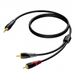 Procab 3,5 mm pistikupesa stereo - 2x RCA/Cinch isane 5 m