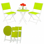 Extralink Vike Musta Metsaga komplekt, kaks tooli + valge ja roheline laud