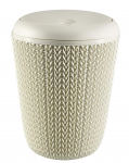 Bathroom waste bucket Knit 7L 22x30cm white