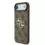 GUESS PU 4G metallist logo rihmkarp iPhone'ile, pruun