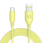 Tellur Silikoonist USB kuni Type-C kaabel 3A 1m kollane