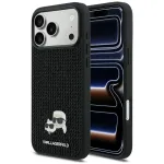 Karl Lagerfeld Rhinestones Karl AND Choupette telefonikaitse iPhone 17 Pro Max telefonile, must