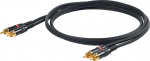 Proel PRCHLP250LU3 2 x RCA Male - 2 x RCA Male, 3m, Black