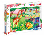 Clementoni Set Trio, Metsa Sbrad, Puzzle, ldine, 4+ aastat, 3x48 tk