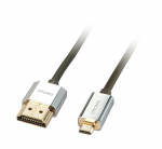 Lindy HDMI kiiruseis Kabel on Micro HDMI CROMO Slim 2m