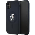 Karl Lagerfeld KLHMN61SCMKCRHK iPhone 11 / Xr 6.1" tarny/must hardcase Silikoon Karl AND Choupette MagSafe