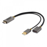 StarTech.com 1 jala (30 cm) HDMI-DisplayPorti adapterkaabel, aktiivne 4K 60Hz HDMI 2.0 DisplayPort 1.2 konverter, HDR, USB-toitega, HDMI-allika DisplayPorti monitoriga hendamine slearvutitele/PC-le