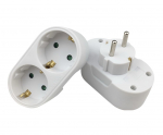MicroConnect Schuko power splitter, with 2 ways, White