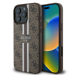 GUESS GUHMP16LP4RPSW iPhone 16 Pro 6,3" pruun karekest 4G trkitud ribad MagSafe