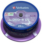 Verbatim DVD+R DL 8,5 GB 8x Cake Box 25 (V43757)