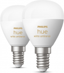 PHILIPS Hue White Ambience Luster nutitelefoni lamp, E14, P45, 470 lm, 22006500 K, 2 kpl (929003573702)