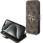 GUESS GUBKP15L4GMGBR iPhone 15 Pro 6.1" brzowy/book book 4G Metal Logo