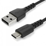 StarTech.com 91 cm (1 m) USB-A kuni USB-C kiirelaadimiskaabel, vastupidav, laadimine ja snkroniseerimine, 3A, USB 2.0, must TPE-kest ja aramiidist kiud - USB-laadimisjuhe