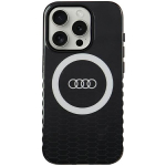 Audi IML Big Logo MagSafe Case iPhone 15 Pro 6.1" tarna/must hardcase AU-IMLMIP15P-Q5/D2-BK