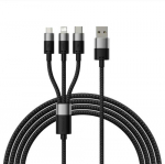 Baseus SUP0002696 USB kaabel 1,2 m USB 3.2 Gen 1 (3.1 Gen 1) USB A, USB C/Micro USB-A/Lightning, must