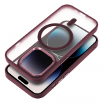 MATTE MAG COVER case compatible with MagSafe for SAMSUNG S25 PLUS plum red
