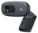 Logitech C270 HD WEBCAM, 3 MP, 1280 x 720p, USB 2.0, Black