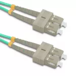 Qoltec Patchcord fiber optic SC/UPC - SC/UPC | Multimode | 50/125 | OM4 | Duplex | 1m