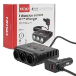 Amio Pistikjuhe laadijaga 4xUSB-A QC3.0 PD 3.0 180 W -04835