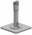 Ergonomic Solutions Base Plate with SP1 200mm pole and Duratilt -BLACK-