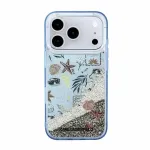 Karl Lagerfeld Liquid Glitter Beach -sratest iPhone 18 Pro jaoks, sinine