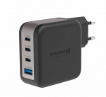 SWISSTEN Swissten Travel Charger GaN 3x USB-C PD 100W / USB-A 18W QC