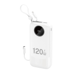 Dudao K13Pro 20000mAh Powerbank sisseehastatud kaabliga - Valge - OUTLET